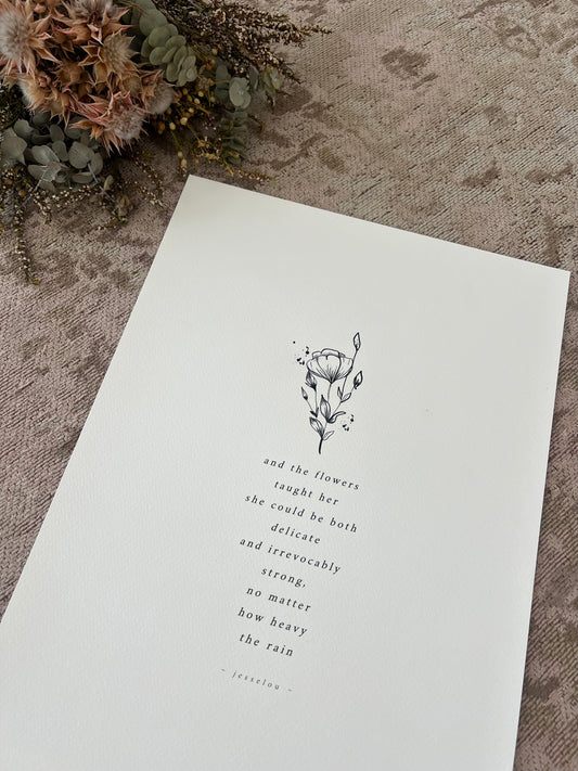 The Flowers A3 Poetry Print