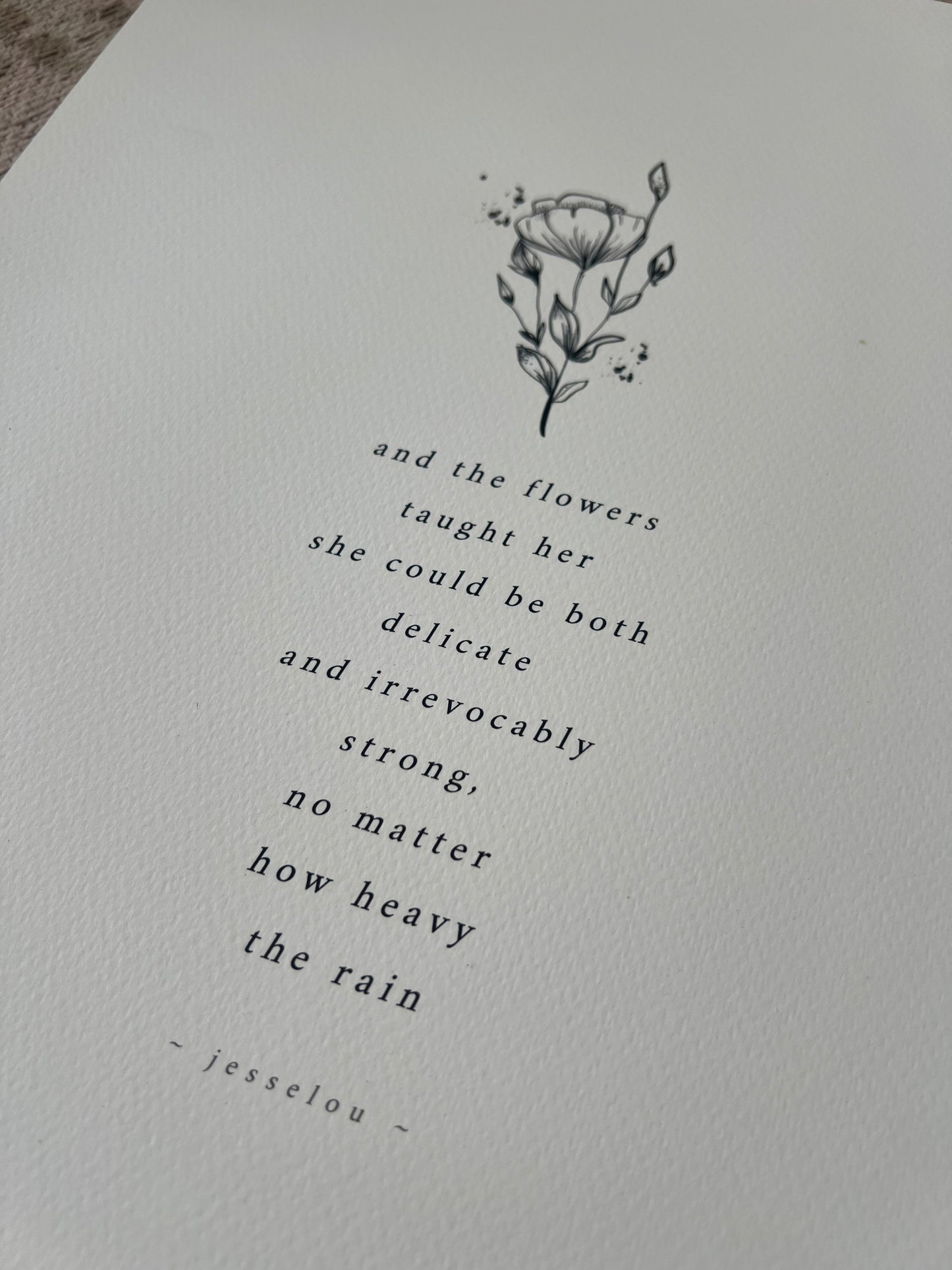 The Flowers A3 Poetry Print